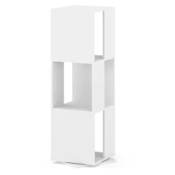 Bücherregal Drehregal JOAN mit 3 Fächer 34 x 109 cm weiss