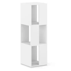 Bücherregal Drehregal JOAN mit 3 Fächer 34 x 109 cm weiss