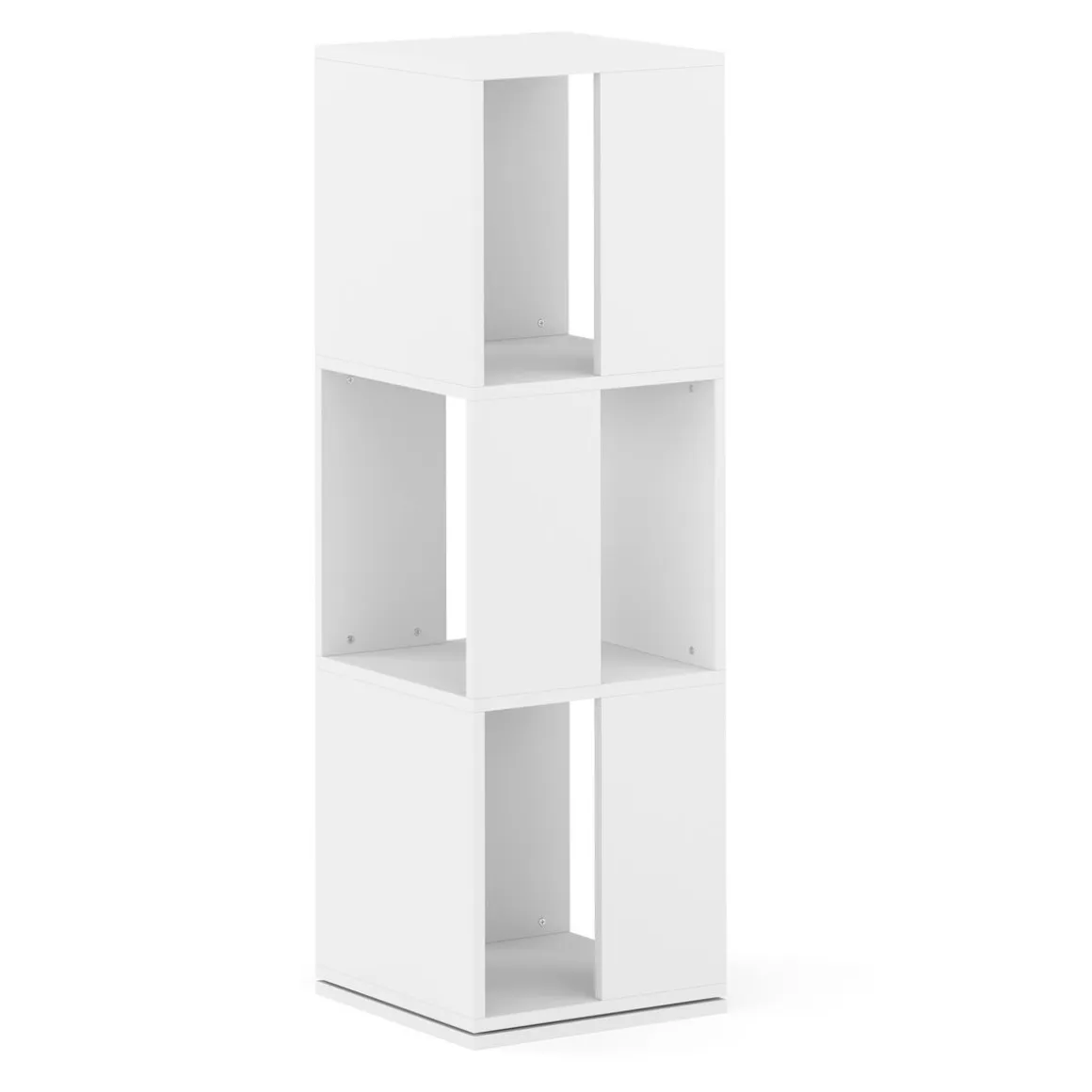 Bücherregal Drehregal JOAN mit 3 Fächer 34 x 109 cm weiss