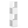 Bücherregal Drehregal KIANO mit 4 Ebenen 36 x 150 cm weiss