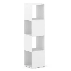 Bücherregal Drehregal KIANO mit 4 Ebenen 36 x 150 cm weiss