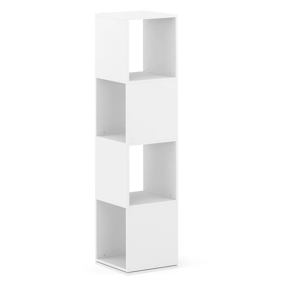 Bücherregal Drehregal KIANO mit 4 Ebenen 36 x 150 cm weiss