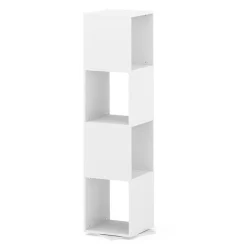 Bücherregal Drehregal KIANO mit 4 Ebenen 36 x 150 cm weiss
