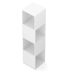 Bücherregal Drehregal KIANO mit 4 Ebenen 36 x 150 cm weiss