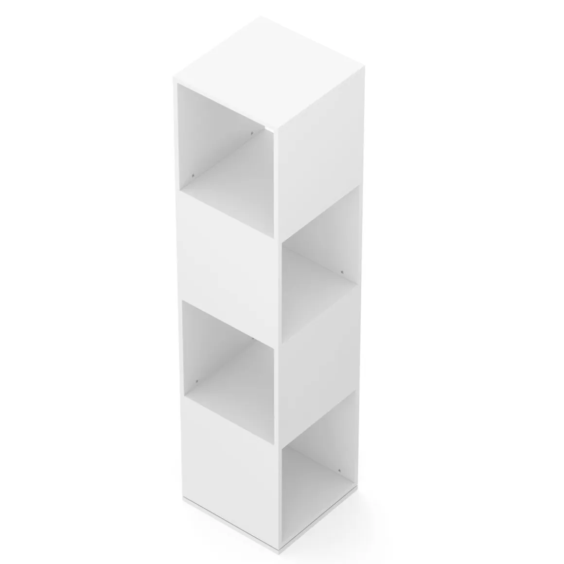 Bücherregal Drehregal KIANO mit 4 Ebenen 36 x 150 cm weiss