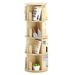Bücherregal Drehregal VEDA mit 4 Ebenen 44 x 126 cm natur | GONSER.CH