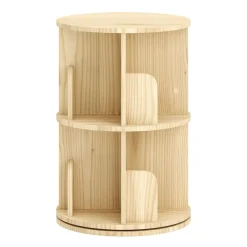 Bücherregal Drehregal VEDA mit 2 Ebenen 44 x 65 cm natur