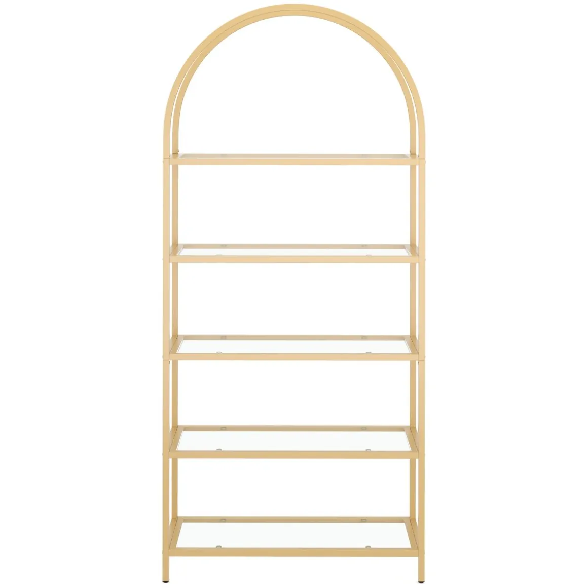 Bücherregal Glas TYRO 83 x 183 cm gold