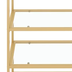 Bücherregal Glas TYRO 83 x 183 cm gold