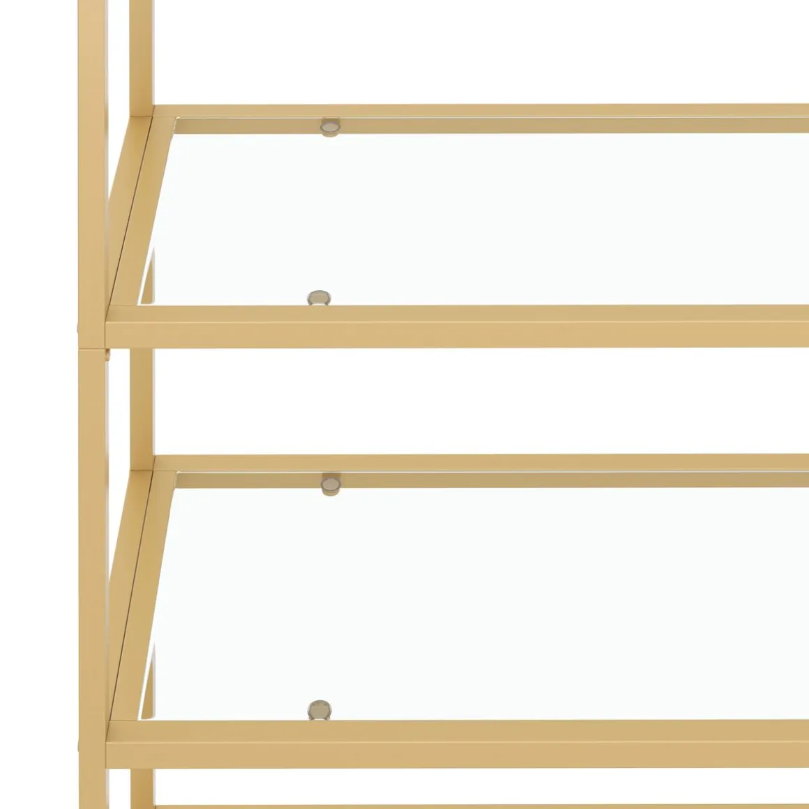 Bücherregal Glas TYRO 83 x 183 cm gold