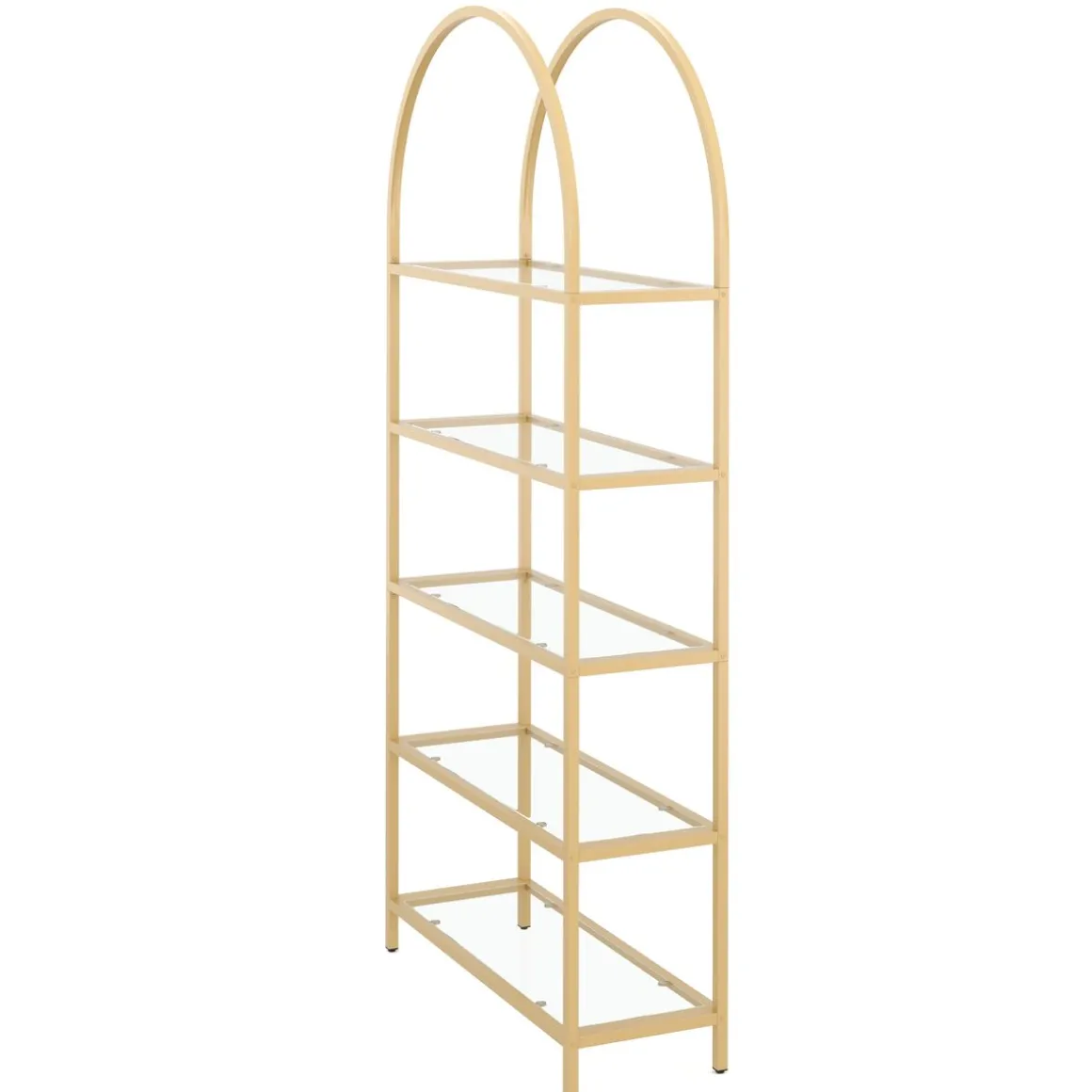 Bücherregal Glas TYRO 83 x 183 cm gold