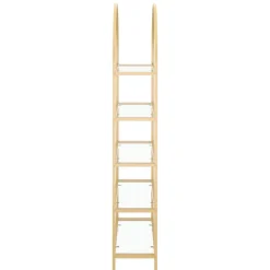 Bücherregal Glas TYRO 83 x 183 cm gold