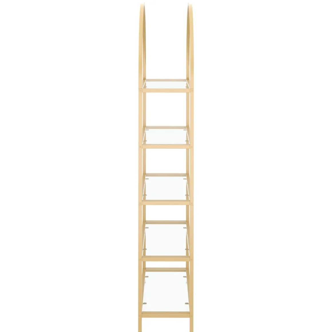 Bücherregal Glas TYRO 83 x 183 cm gold