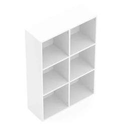 Bücherregal KLER 6 Fächer 65 x 98 cm weiss