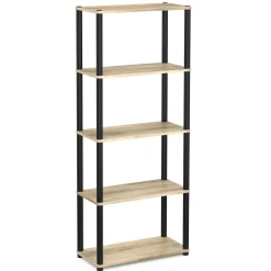Bücherregal MANIFIC 60 x 30 x 146 cm braun/schwarz