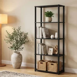 Bücherregal MANIFIC 60 x 30 x 146 cm schwarz