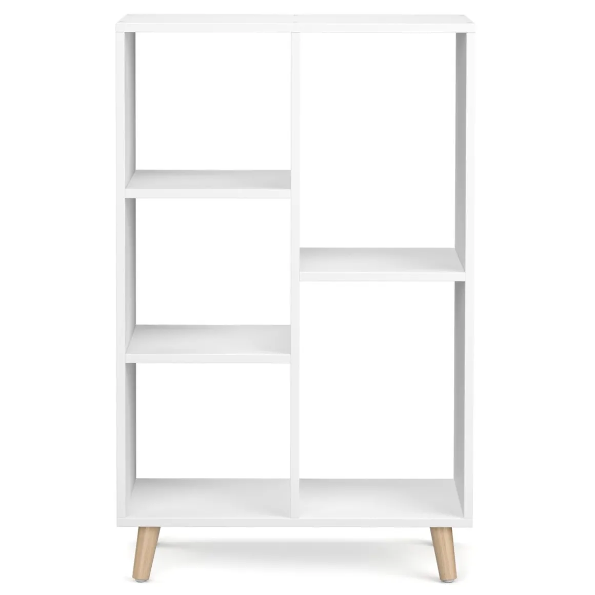 Bücherregal NORDIC mit 5 Fächern 60 x 30 x 95 cm weiss