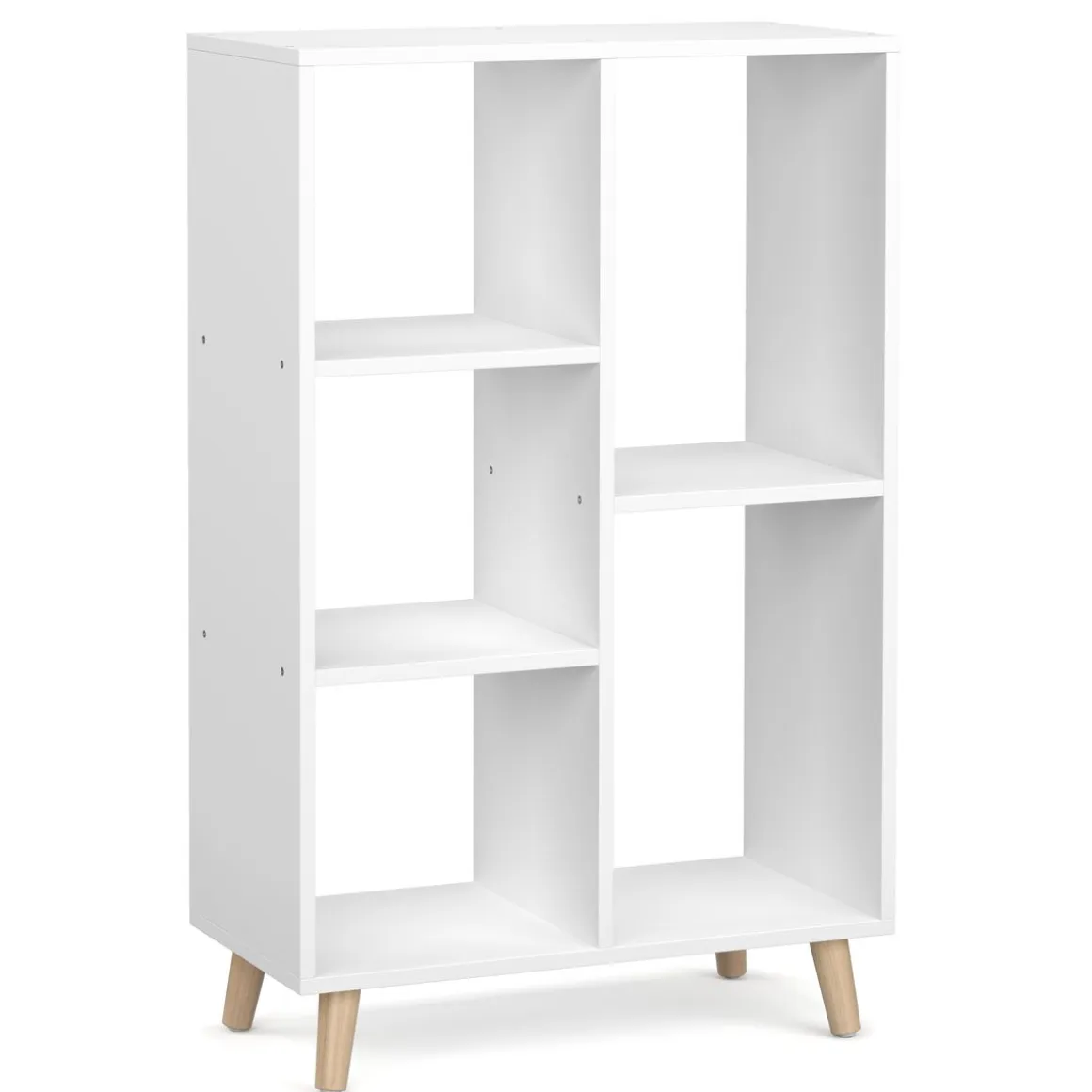 Bücherregal NORDIC mit 5 Fächern 60 x 30 x 95 cm weiss