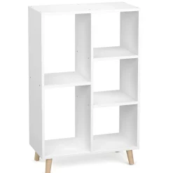 Bücherregal NORDIC mit 5 Fächern 60 x 30 x 95 cm weiss