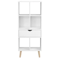 Bücherregal NORDIC 50 x 24 x 121 cm weiss
