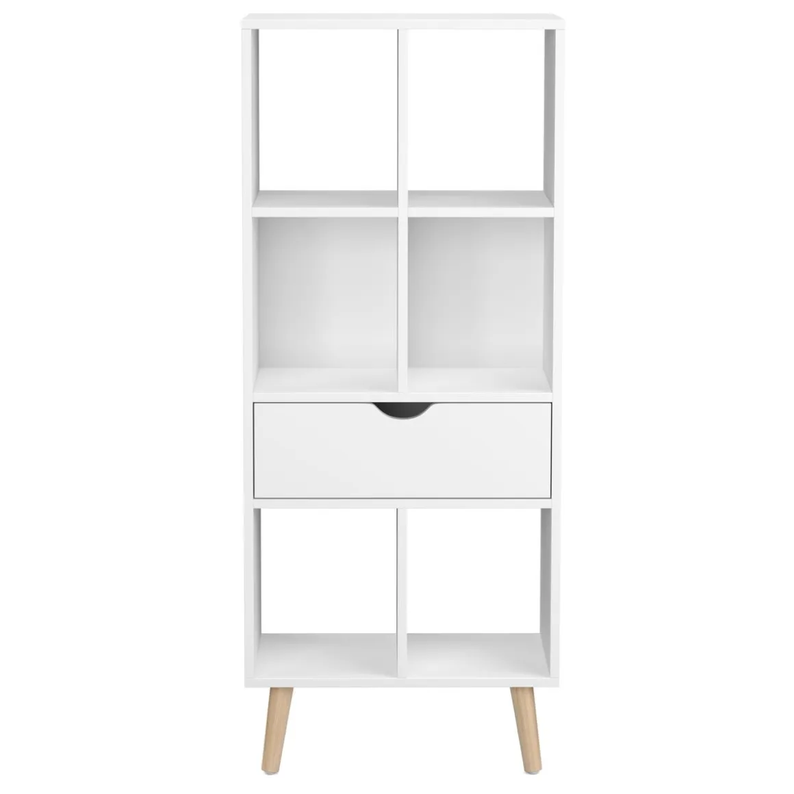 Bücherregal NORDIC 50 x 24 x 121 cm weiss