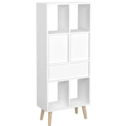 Bücherregal NORDIC 50 x 24 x 121 cm weiss