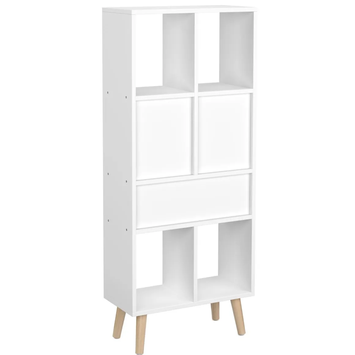 Bücherregal NORDIC 50 x 24 x 121 cm weiss