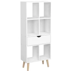 Bücherregal NORDIC 50 x 24 x 121 cm weiss