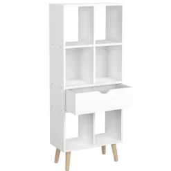 Bücherregal NORDIC 50 x 24 x 121 cm weiss