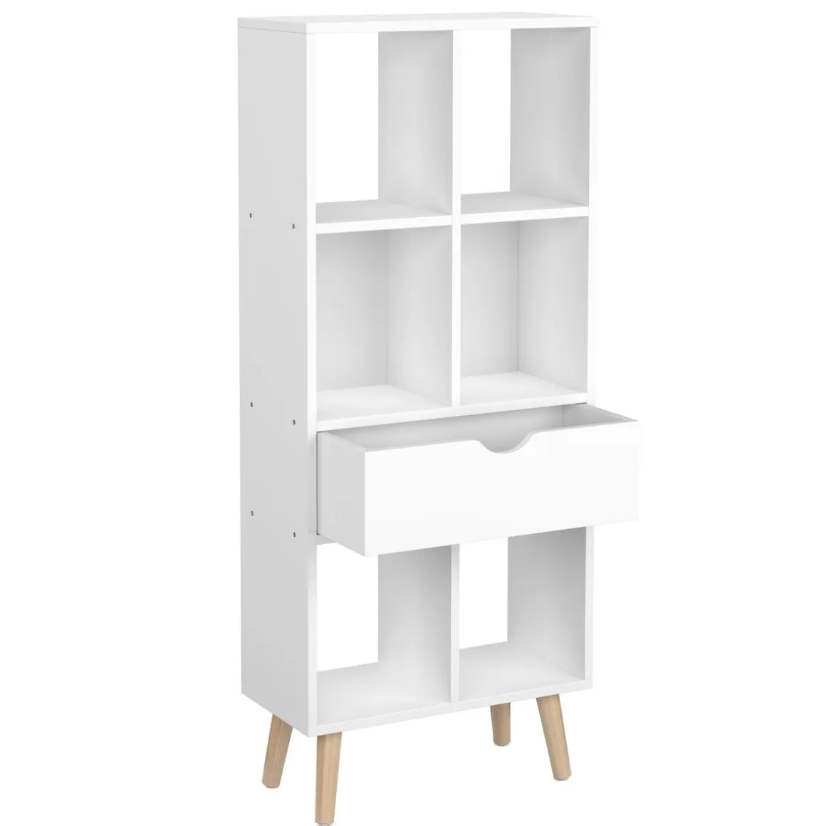 Bücherregal NORDIC 50 x 24 x 121 cm weiss