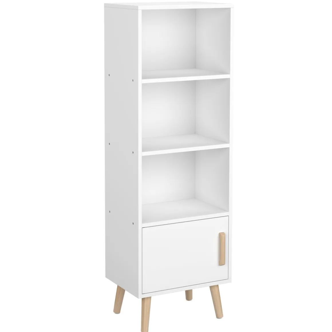 Bücherregal NORDIC 42 x 30 x 127 cm weiss