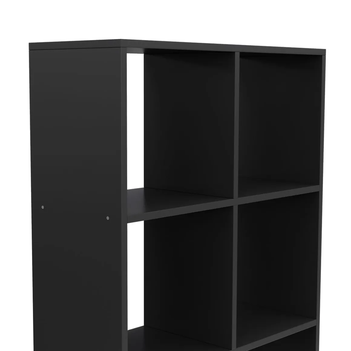 Bücherregal Raumteiler LIAM 8 Fächer 72 x 142 cm schwarz