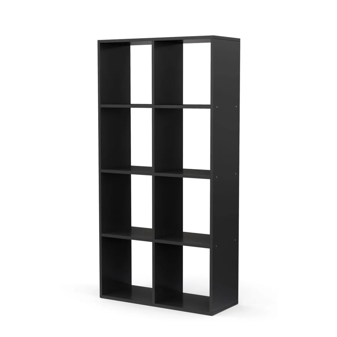 Bücherregal Raumteiler LIAM 8 Fächer 72 x 142 cm schwarz