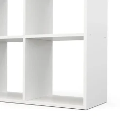 Bücherregal Raumteiler LIAM 8 Fächer 72 x 142 cm weiss