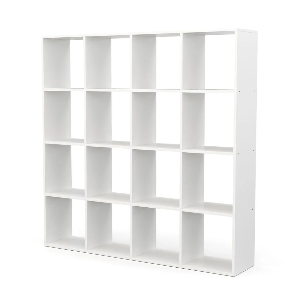 Bücherregal Raumteiler NIMA 16 Fächer 142 x 142 cm weiss