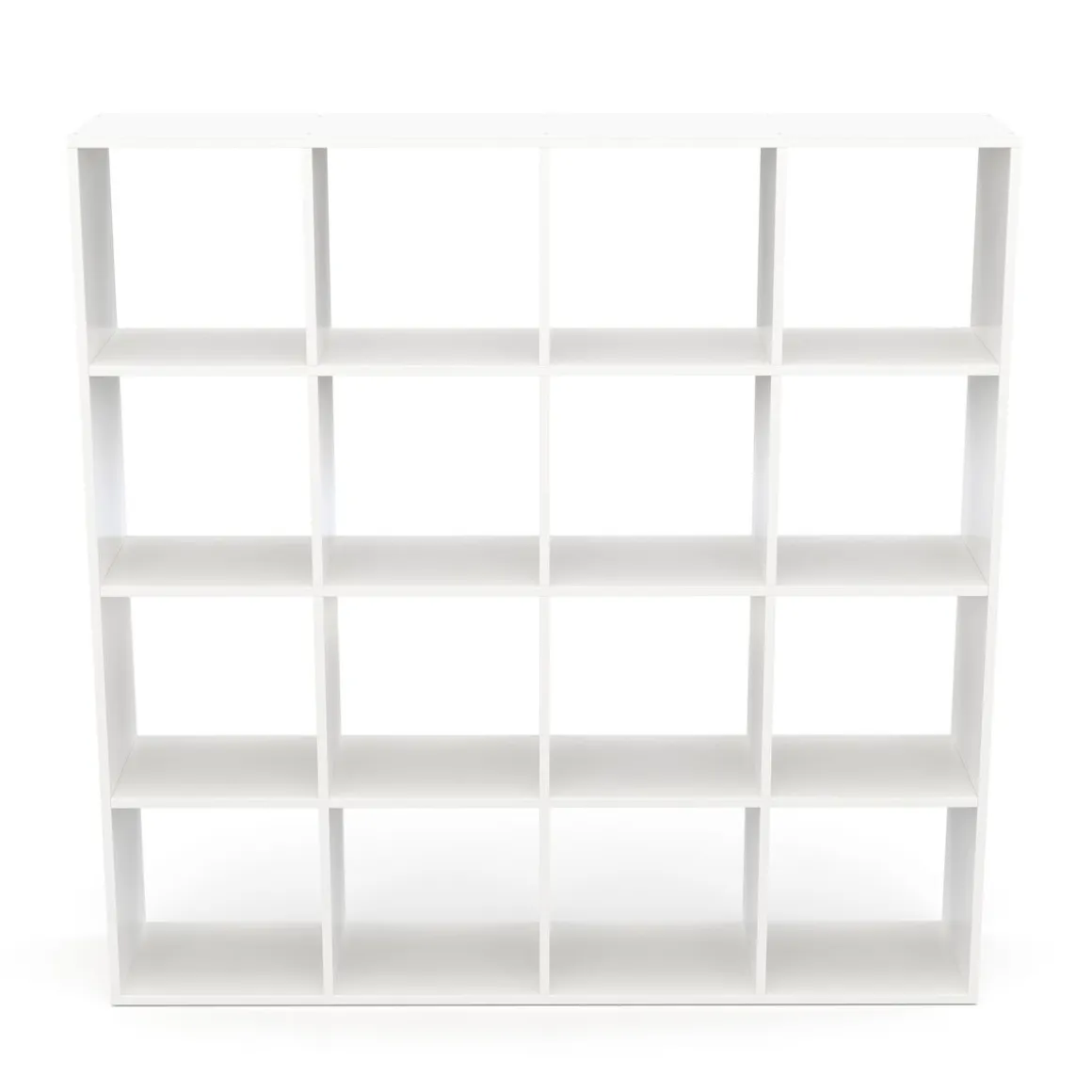 Bücherregal Raumteiler NIMA 16 Fächer 142 x 142 cm weiss