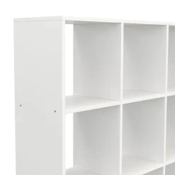 Bücherregal Raumteiler NIMA 16 Fächer 142 x 142 cm weiss