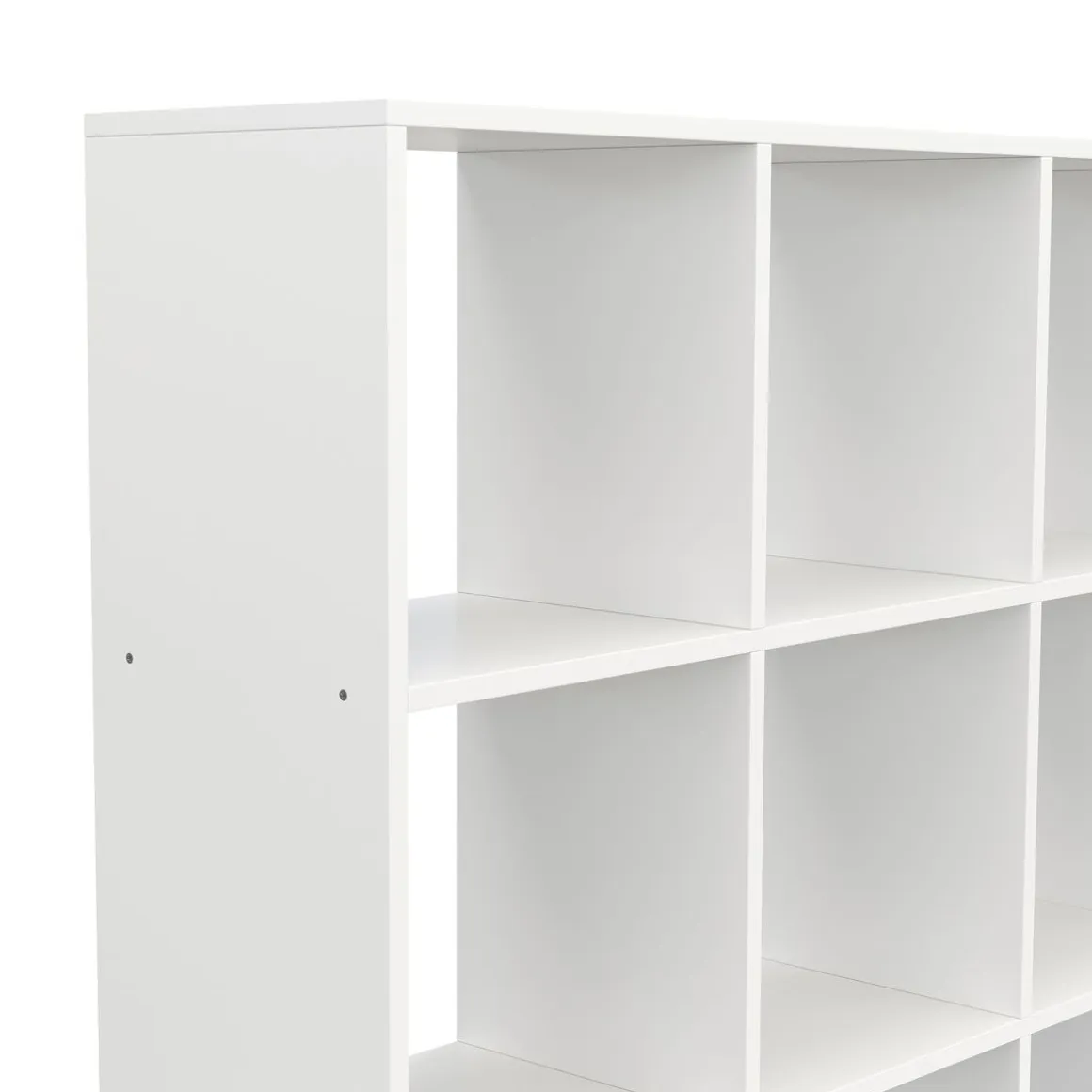 Bücherregal Raumteiler NIMA 16 Fächer 142 x 142 cm weiss