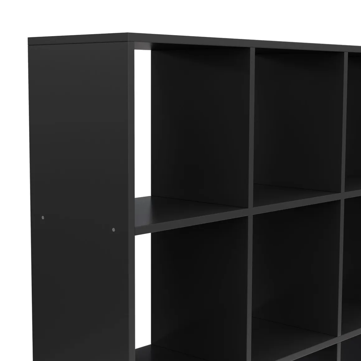 Bücherregal Raumteiler NIMA 16 Fächer 142 x 142 cm schwarz | GONSER.CH