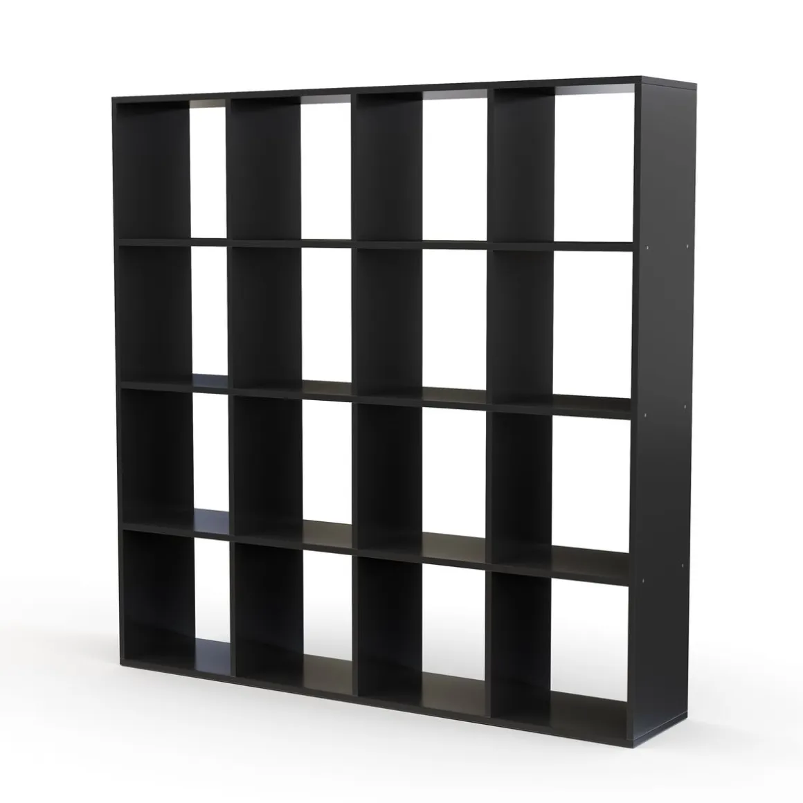 Bücherregal Raumteiler NIMA 16 Fächer 142 x 142 cm schwarz | GONSER.CH