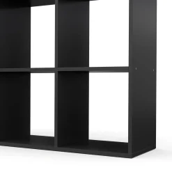 Bücherregal Raumteiler NOUR 9 Fächer 107 x 107 cm schwarz