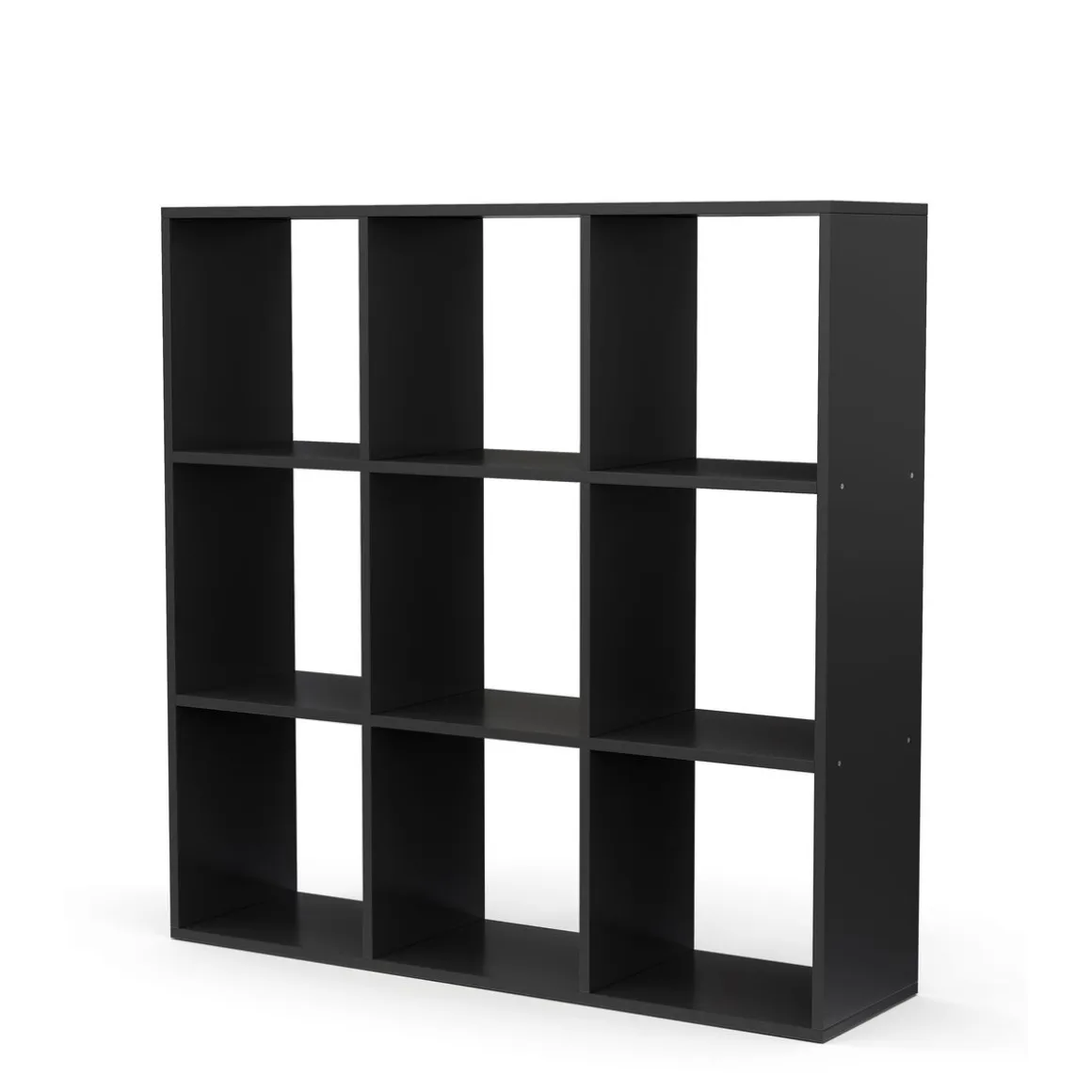 Bücherregal Raumteiler NOUR 9 Fächer 107 x 107 cm schwarz