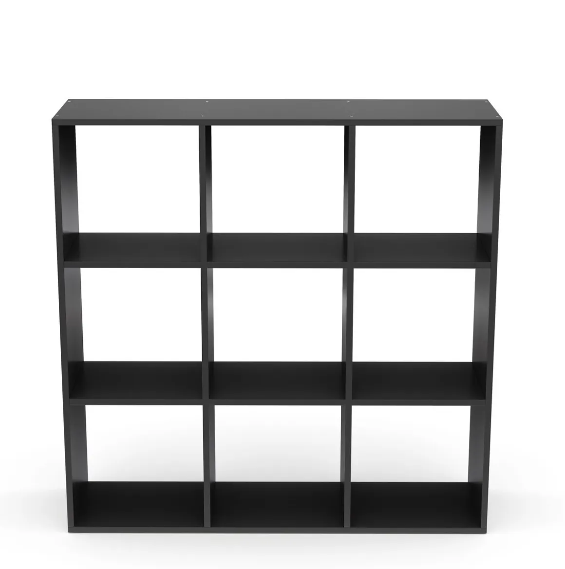 Bücherregal Raumteiler NOUR 9 Fächer 107 x 107 cm schwarz