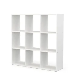 Bücherregal Raumteiler NOUR 9 Fächer 107 x 107 cm weiss