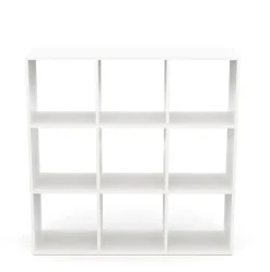 Bücherregal Raumteiler NOUR 9 Fächer 107 x 107 cm weiss