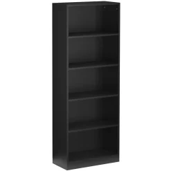 Bücherregal RENATA 5 Fächer 50 x 132 cm schwarz