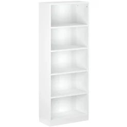 Bücherregal RENATA 5 Fächer 50 x 132 cm weiss