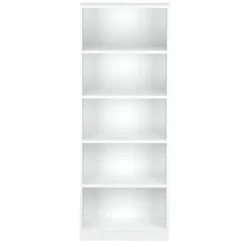 Bücherregal RENATA 5 Fächer 50 x 132 cm weiss