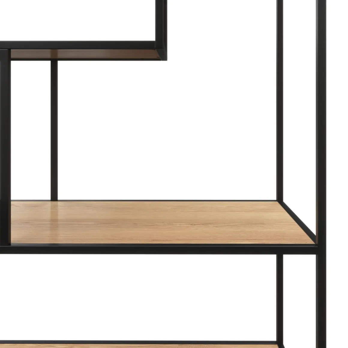 Bücherregal SEAFORD 117 x 185 cm braun/schwarz