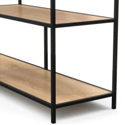 Bücherregal SEAFORD 117 x 185 cm braun/schwarz